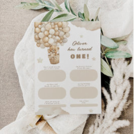 テディベア ファーストバースデー タイムカプセル メッセージ エンクロージャーカード