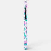 テディベア フラワー ピンク アクア ケース Case-Mate iPhoneケース (裏面/左)