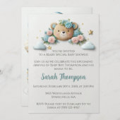 テディベア フラワー 招待状 (正面/裏面)