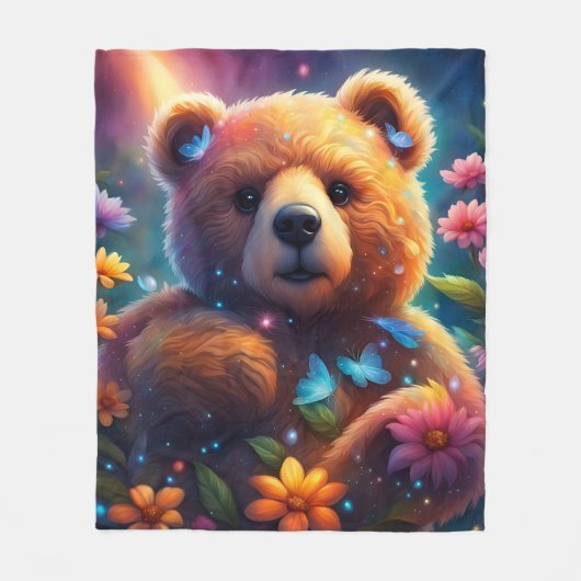 テディベア フリースブランケット (正面)