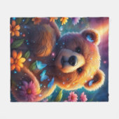 テディベア フリースブランケット (正面(横))