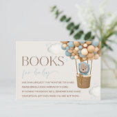 テディベア、ブルーバルーン、ベビー用の本 エンクロージャーカード (スタンド正面)