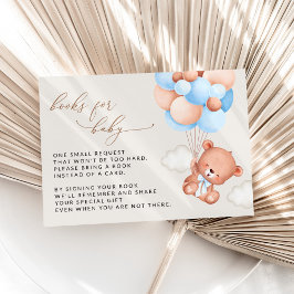 テディベア、ブルーバルーン、ベビー用の本 エンクロージャーカード