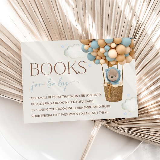 テディベア、ブルーバルーン、ベビー用の本 エンクロージャーカード
