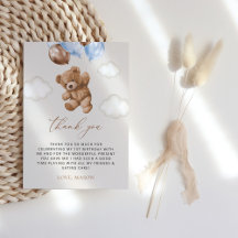 テディベア、ブルーバルーン、第1誕生日