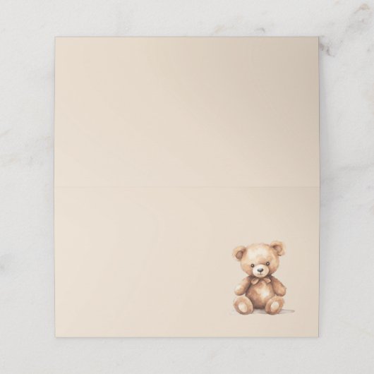 テディベア プレイスカード (外部開封)