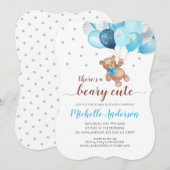 テディベア ベアリー キュート ベビーシャワー 招待状 (正面/裏面)