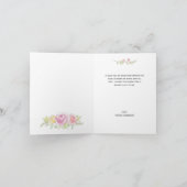 テディベア·ベイビー·シャワーありがとう ノートカード (内部)