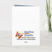 テディベア-ベビーの初めてのクリスマス シーズンカード (裏面)