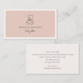 テディベア、ベビーシッター、子供保育園 名刺 (正面/裏面)