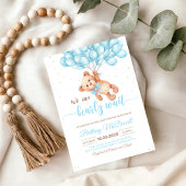 テディベア ベビーシャワーバルーン 招待状