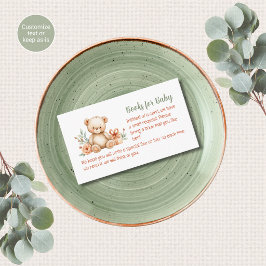 テディベア ベビーシャワー "Books for Baby" 同封カード エンクロージャーカード