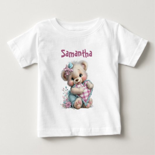 テディベア ベビーシャワー Tシャツ (正面)