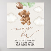 テディベア、ベビーベア、グリーンバルーン、桃佐バー ポスター (正面)