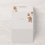 テディベア、ベビーベア、ブラウンバルーン、ベビーシャワー オールインワン招待状 (外側)