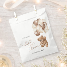 テディベア、ベビーベア、ブラウンバルーン、ベビーシャワー フェイバーバッグ