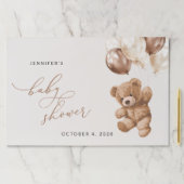 テディベア、ベビーベア、ブラウンバルーン、ベビーシャワー ペーパーパッド (インサイチュ)