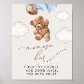 テディベア、ベビーベア、ブルーバルーン、桃佐バー ポスター (正面)