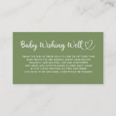 テディベア、ベビーベア、ベビーシャワー、願い事は エンクロージャーカード (正面)