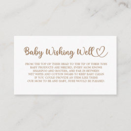 テディベア、ベビーベア、ベビーシャワー、願い事は エンクロージャーカード