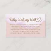 テディベア、ベビーベア、ベビーシャワー、願い事は エンクロージャーカード (正面)
