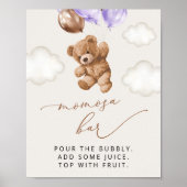 テディベア、ベビーベア、紫バルーン、桃佐バー ポスター (正面)