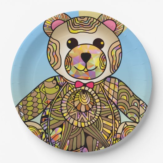 テディベア ペーパープレート (正面)