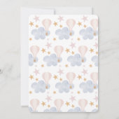 テディベア&ホットエアバルーンウォーター色ベビーショウ 招待状 (裏面)