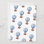 テディベア ボーイ 1歳の誕生日 招待状 (裏面)