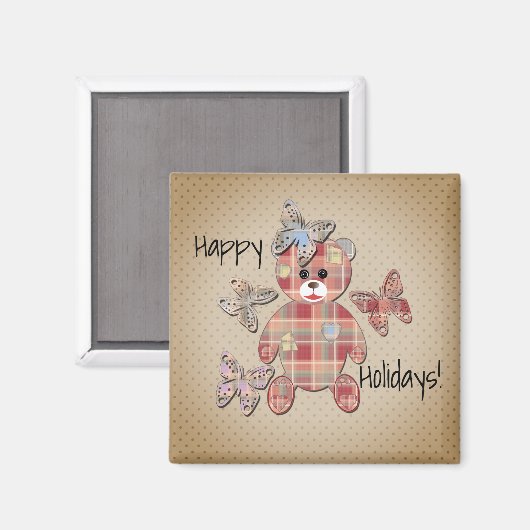 テディベア マグネット (正面/裏面)