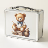 テディベア メタルランチボックス (裏面)