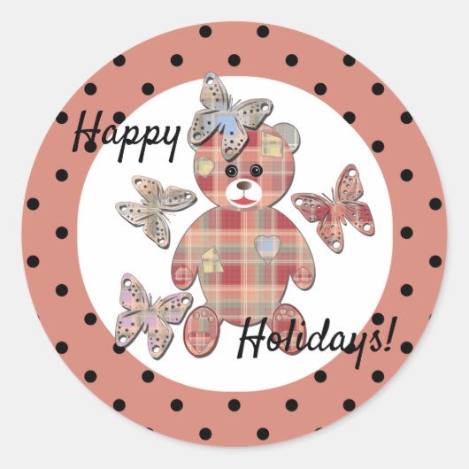 テディベア ラウンドシール (正面)