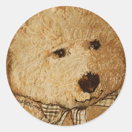 テディベア ラウンドシール (正面)