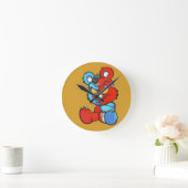 テディベア ラウンド壁時計 (ホーム)