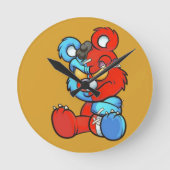 テディベア ラウンド壁時計 (正面)