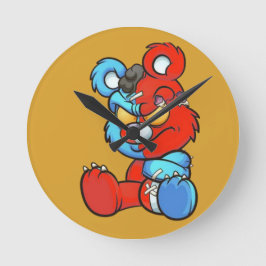 テディベア ラウンド壁時計