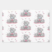 テディベア ラッピングペーパーシート (正面)