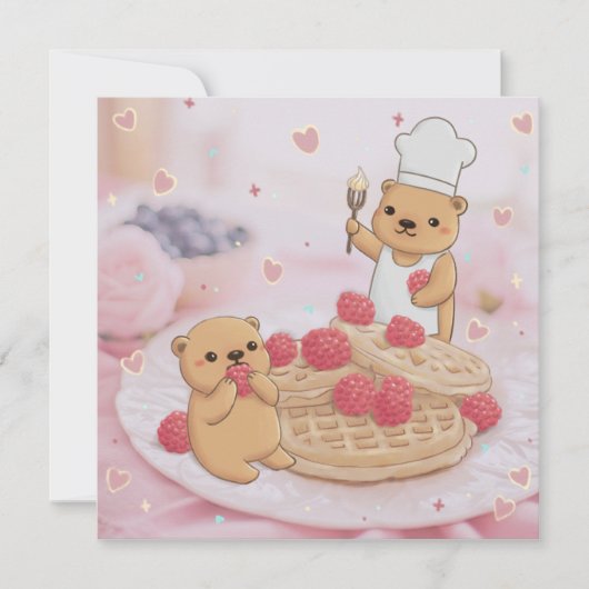 テディベア＆ワッフル シーズンカード (正面)