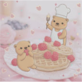 テディベア&ワッフル シール (正面)