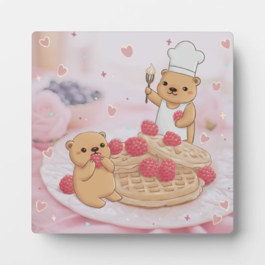 テディベア&ワッフル フォトプラーク (正面)
