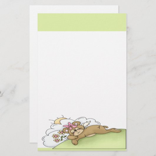 テディベア 便箋 (正面/裏面)