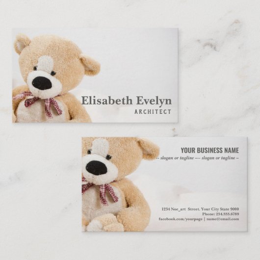 テディベア 名刺 (正面/裏面)