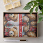 テディベア 名前入り かわいい クリスマス 薄葉紙 (ギフト)