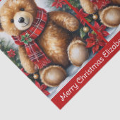 テディベア 名前入り かわいい クリスマス 薄葉紙 (詳細)