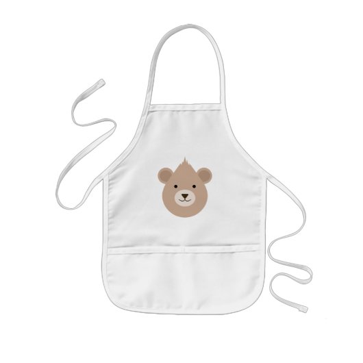 テディベア 子供用エプロン (正面)