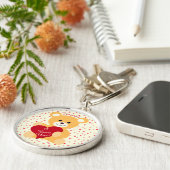 テディベア「愛してる！」 バレンタイン·デー·キーホルダー キーホルダー (側面)