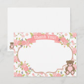 テディベア 感謝のメッセージ テディベア ピクニック サンキューカード (正面/裏面)