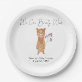 テディベア – 我々は真摯に待つ ペーパープレート (正面)