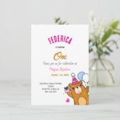 テディベア 招待状 (スタンド正面)