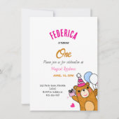 テディベア 招待状 (正面)